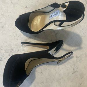 Jimmy Choo Black Suede Heels Size 39 - worn once!